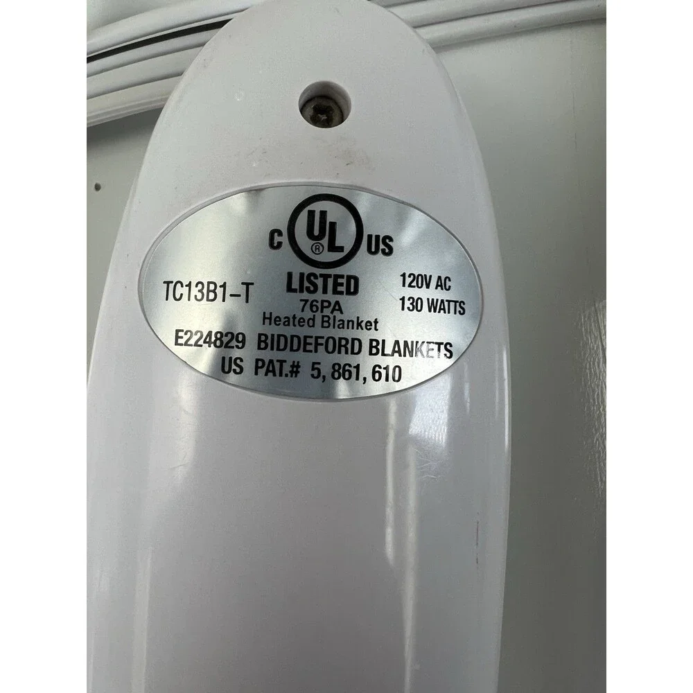 Sealy Biddeford TC13B1-T Electric Blanket Controller 4-Prong 130W Auto-Off WORKS